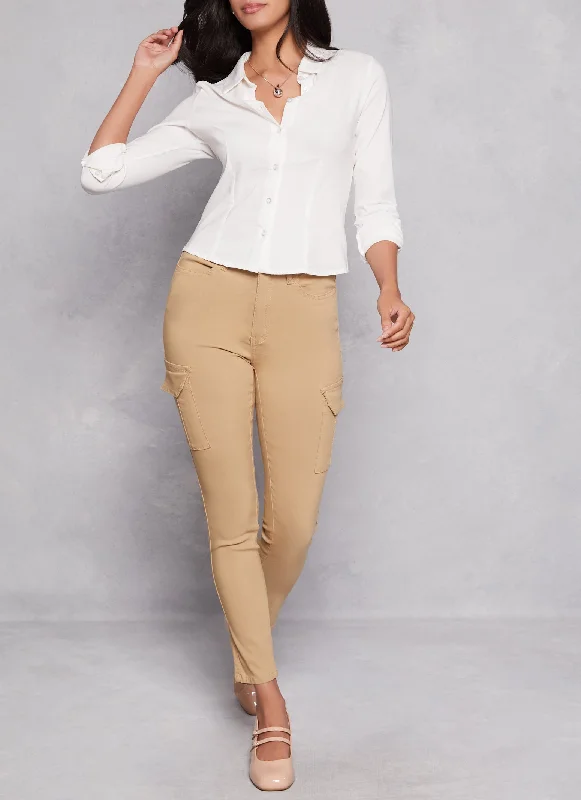 High Waist Skinny Cargo Pants